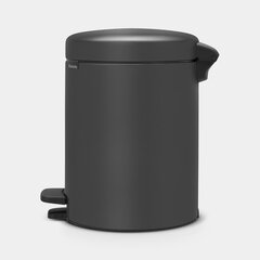 Pedaaliga prügikast 5l, NewIcon, mineral infinite grey, Brabantia цена и информация | Мусорные баки | kaup24.ee