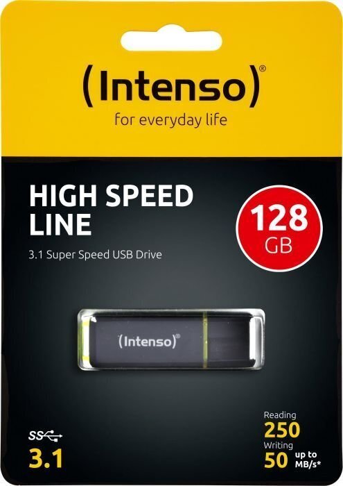 Intenso 3.1 128GB High Speed Line 3537491, must hind ja info | Mälupulgad | kaup24.ee