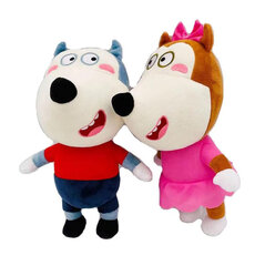 2tk 30cm Anime Wolfoo Pere plüüsmänguasjad Multifilm Plushie Lucy pehme täidisega nukkude mänguasi hind ja info | Pehmed mänguasjad | kaup24.ee