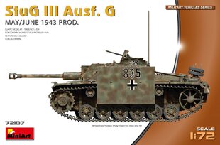 Liimitav mudel MiniArt 72107 StuG III Ausf. G May/June 1943 Prod. 1/72 цена и информация | Склеиваемые модели | kaup24.ee