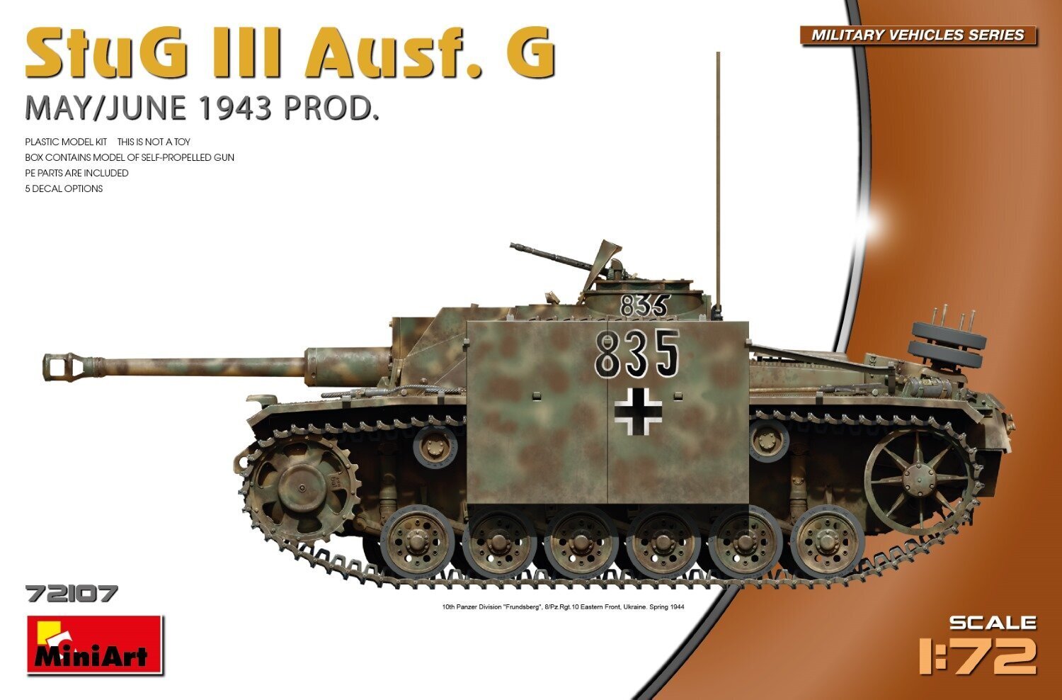 Liimitav mudel MiniArt 72107 StuG III Ausf. G May/June 1943 Prod. 1/72 hind ja info | Liimitavad mudelid | kaup24.ee