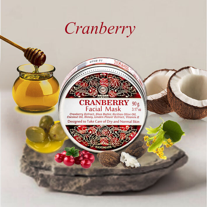 Näomask Cranberry Saules Fabrika, 90g hind ja info | Näomaskid, silmamaskid | kaup24.ee