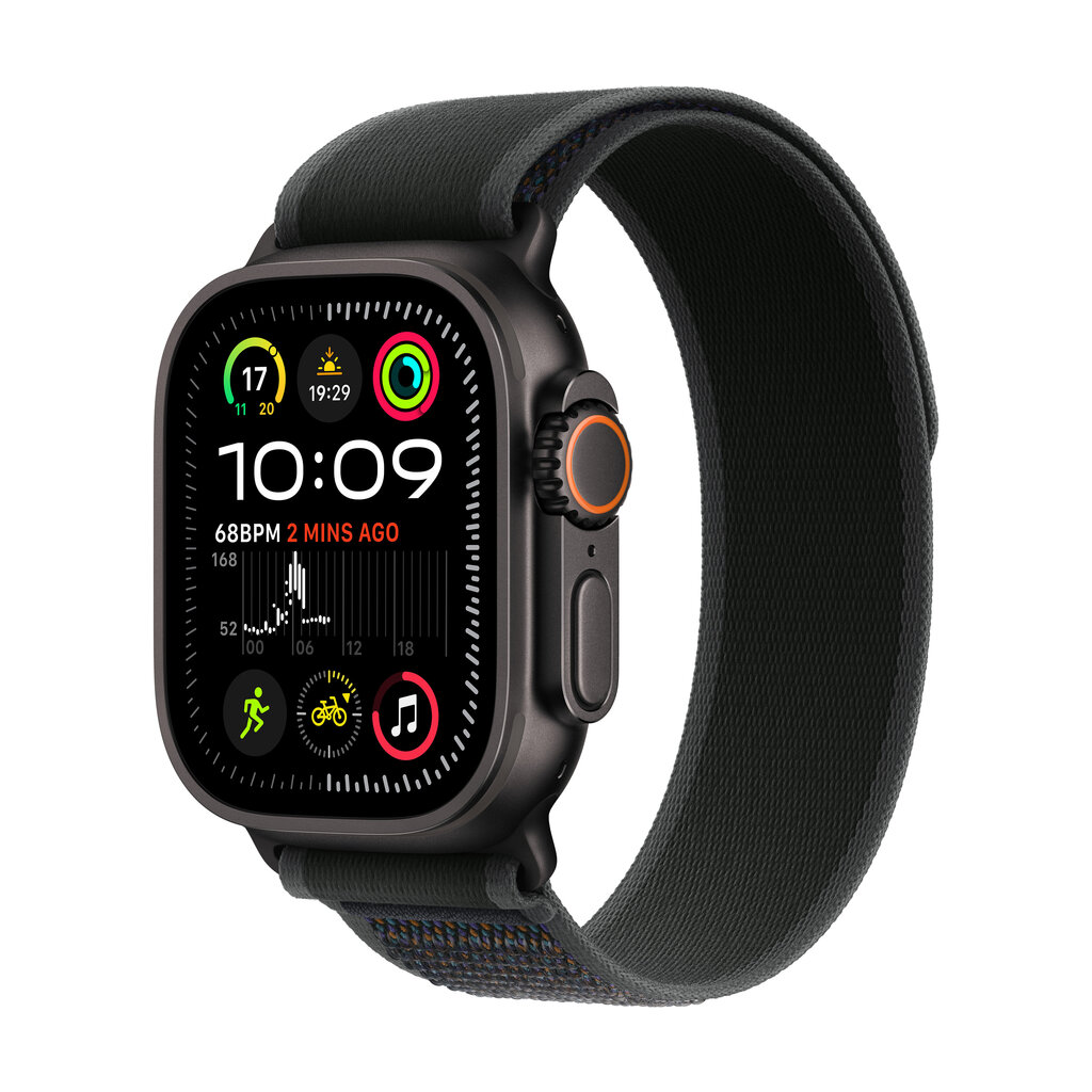 Apple Watch Ultra 2 GPS + Cellular 49mm Black Titanium Case with Black Trail Loop - M/L MX4V3UL/A цена и информация | Nutikellad (smartwatch) | kaup24.ee