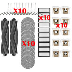Ühildub Dreame Bot L10s Pro / L10s Ultra / S10 Pro asendusosade tarvikutega Peamine küljehari Hepa Filter Mopi tolmukott hind ja info | Tolmuimejate lisatarvikud | kaup24.ee