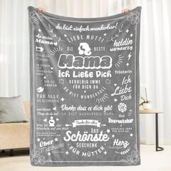 Одеяло Greysky Flannel Mother's Day Blanket Grey 130 x 180 см цена и информация | Покрывала, пледы | kaup24.ee