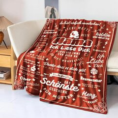 Одеяло Greysky Flannel Mother's Day Blanket Red 130 x 180 см цена и информация | Покрывала, пледы | kaup24.ee