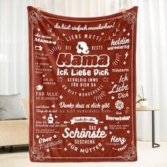 Одеяло Greysky Flannel Mother's Day Blanket Red 130 x 180 см цена и информация | Покрывала, пледы | kaup24.ee