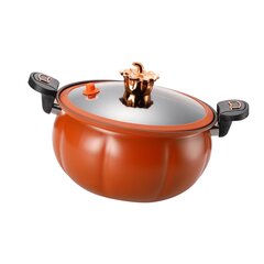 Mikro-survepliit Pumpkin Non Stick Multifunktsionaalne supipott gaasipliit Universaalne köögitööriist klaaskaanega pruun 28cm hind ja info | Potid ja kiirkeedupotid | kaup24.ee