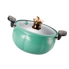 Mikro-survepliit Pumpkin Non Stick Multifunktsionaalne supipott gaasipliit Universaalne köögitööriist klaaskaanega roheline 28cm hind ja info | Potid ja kiirkeedupotid | kaup24.ee