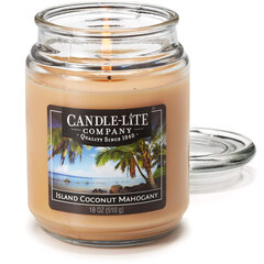 Candle-Lite ароматическая свеча с крышечкой Island Coconut Mahogany, 510 г цена и информация | Подсвечники, свечи | kaup24.ee