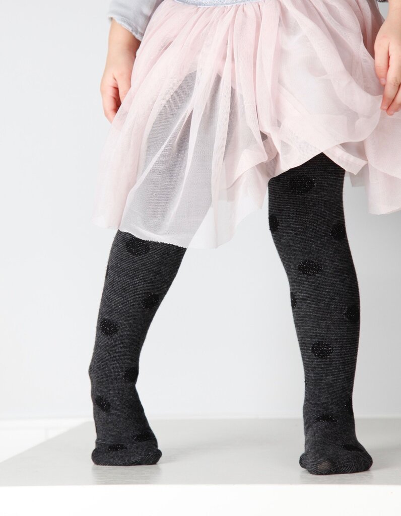 LEDA mustad tüdrukute puuvillased sukkpüksid hind ja info | Tüdrukute sukkpüksid ja sokid | kaup24.ee