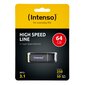 Intenso 3.1 64GB High Speed Line 3537490, must hind ja info | Mälupulgad | kaup24.ee