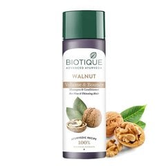 Šampoon ja pallihooldusvahend Walnut Volume - Bounce, Biotique, 190ml hind ja info | Šampoonid | kaup24.ee