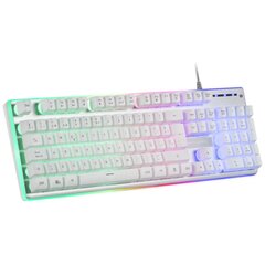 Клавиатура Mars Gaming MK220 Испанская Qwerty Белый RGB цена и информация | Клавиатуры | kaup24.ee