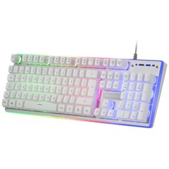 Klaviatuur Mars Gaming MK220 Hispaaniakeelne Qwerty Valge RGB hind ja info | Klaviatuurid | kaup24.ee