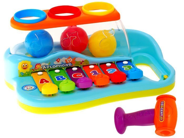 Muusikaline arendav komplekt ksülofon pallidega, Huile Toys hind ja info | Imikute mänguasjad | kaup24.ee