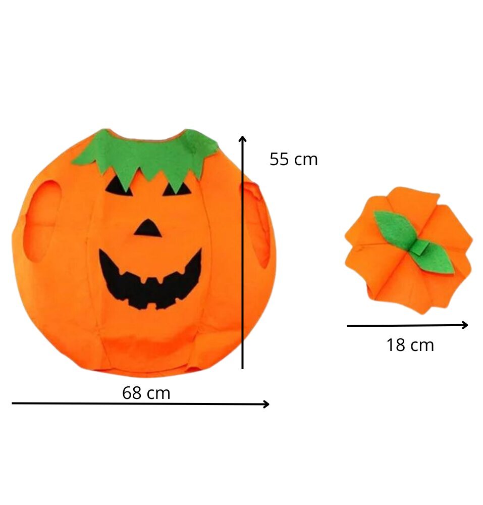 Halloween kõrvitsakostüümi müts 3-10 aastat vana цена и информация | Karnevali kostüümid | kaup24.ee