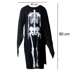 Halloweeni skeleti skeleti kostüüm r. 98-122 hind ja info | Karnevali kostüümid | kaup24.ee