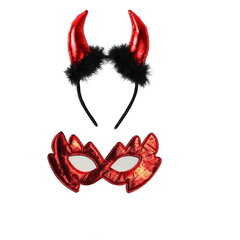 Devil kuradi sarved mask Halloween kostüüm hind ja info | Karnevali kostüümid | kaup24.ee