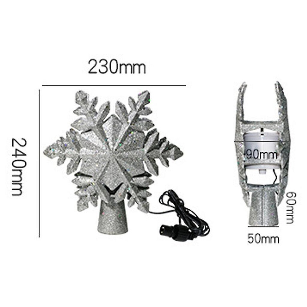 Riff SNOWFLAKE projektor X-Smas Tree kaunistamiseks (IP20 siseruumides) Kuldne цена и информация | Jõulukaunistused | kaup24.ee