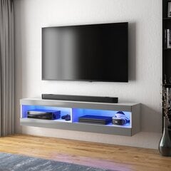 ТВ столик Selsey Viansola LED 100 см, белый/серый цена и информация | Тумбы под телевизор | kaup24.ee