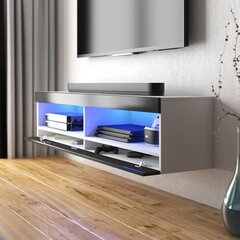 ТВ столик Selsey Viansola LED 100 см, белый/черный цена и информация | Тумбы под телевизор | kaup24.ee