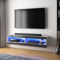 ТВ столик Selsey Viansola LED 100 см, белый/черный цена и информация | Тумбы под телевизор | kaup24.ee