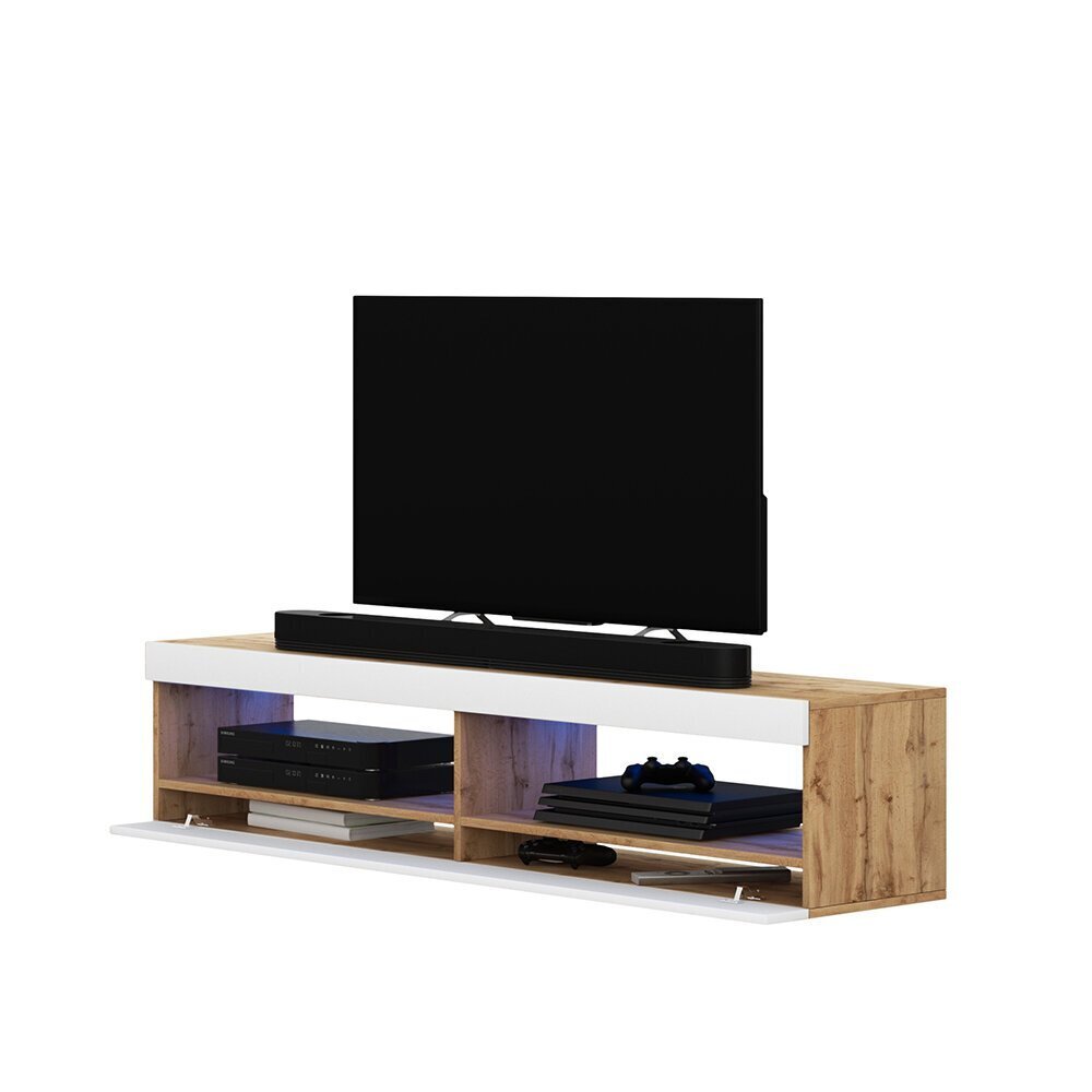 TV laud Selsey Dean LED 100 cm, pruun/valge hind ja info | TV alused | kaup24.ee