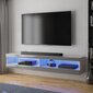 TV laud Selsey Dean LED 140 cm, valge/hall цена и информация | TV alused | kaup24.ee