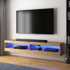 ТВ столик Selsey Viansola LED 140 см, коричневый цена и информация |  Тумбы под телевизор | kaup24.ee
