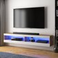 TV laud Selsey Dean LED 140 cm, pruun/valge цена и информация | TV alused | kaup24.ee