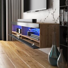 ТВ столик Selsey Viansola LED 140 см, коричневый/черный цена и информация |  Тумбы под телевизор | kaup24.ee