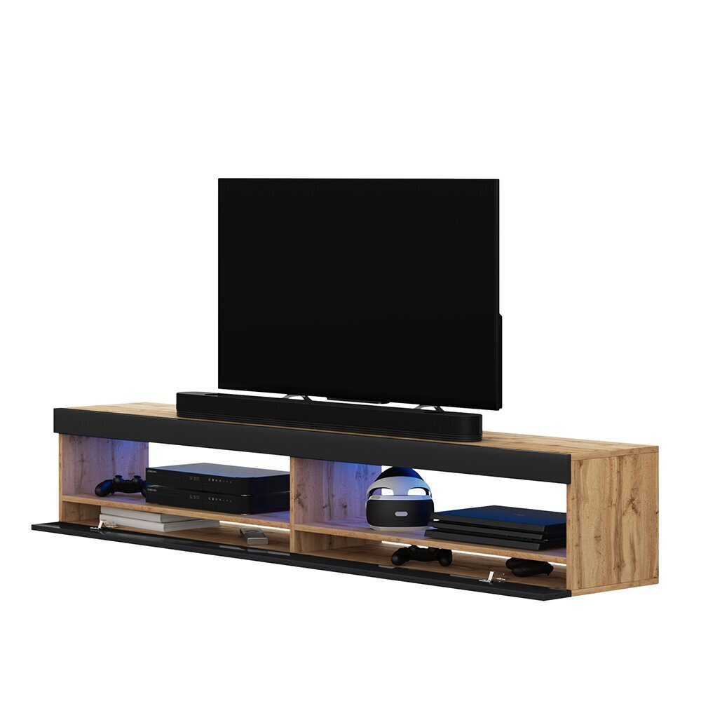 TV laud Selsey Dean LED 140 cm, pruun/must hind ja info | TV alused | kaup24.ee