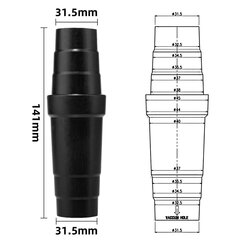 Universaalne tolmuimeja elektritööriista/lihvija tolmueemaldusvooliku adapteri pistik 31,5 mm цена и информация | Аксессуары для пылесосов | kaup24.ee