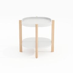 Side table NORAH D40xH60cm, white цена и информация | Журнальные столики | kaup24.ee