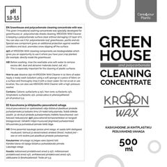 Kasvuhoone pesuvahend vahaga, Krooon hind ja info | Kasvuhooned | kaup24.ee