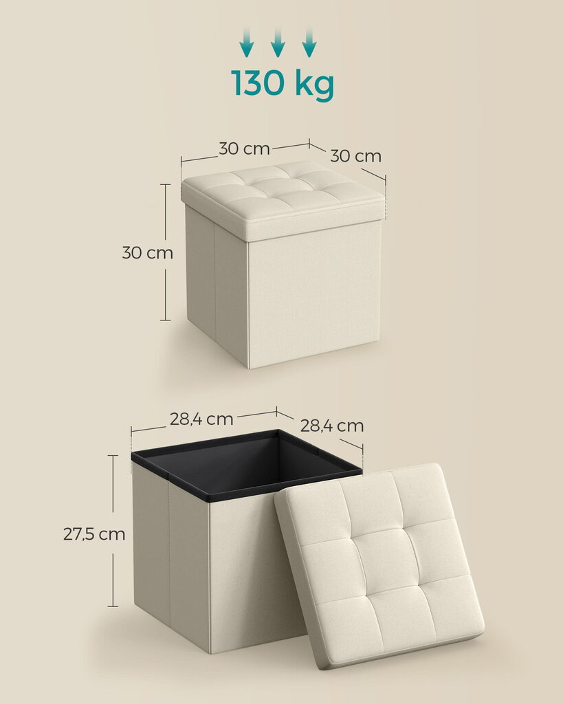 Pouffe valge hind ja info | Kott-toolid, tumbad, järid | kaup24.ee