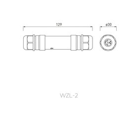 Veekindel kaabli pistik, IP68, WZL-2 hind ja info | LED ribad | kaup24.ee