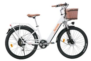 Elektrijalgratas Cysum CityRun, 26", valge hind ja info | Elektrirattad | kaup24.ee