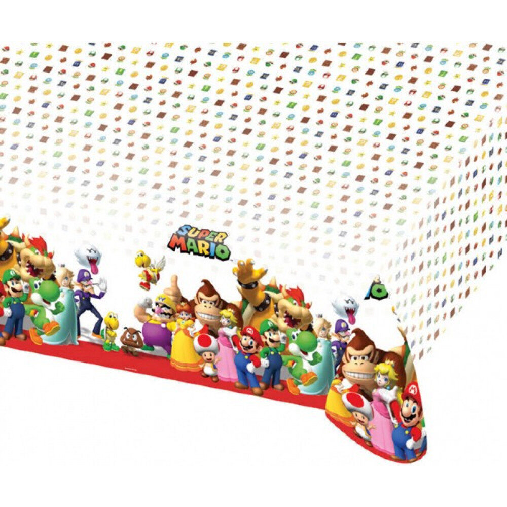 Plastikust laudlina Super Mario, 120x180 cm hind ja info | Ühekordsed nõud | kaup24.ee