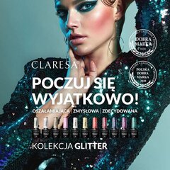 Стойкий гибридный гель лак для ногтей CLARESA GLITTER 15, 5 г цена и информация | Лаки для ногтей, укрепители для ногтей | kaup24.ee