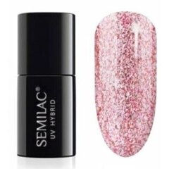 SEMILAC 295 стойкий гибридный гель лак для ногтей Peach Pink Shimmer, 7 ml. цена и информация | Лаки для ногтей, укрепители для ногтей | kaup24.ee