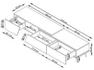 TV alus Layland 12918744, hall/pruun hind ja info | TV alused | kaup24.ee