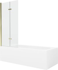 Vonia Mexen Vega su apdaila ir stiklo sienele, 170x70 cm + 80 cm (II), White+Gold/Transparent цена и информация | Ванны | kaup24.ee