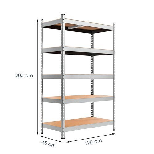 Hoiuriiul, 205x120x45 cm hind ja info | Riiulid tööriistadele | kaup24.ee