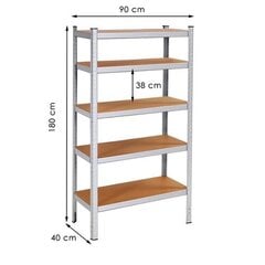 Sandėliavimo lentyna 5L, 180x90x40 cm, max. 875 kg цена и информация | Стеллажи, полки | kaup24.ee