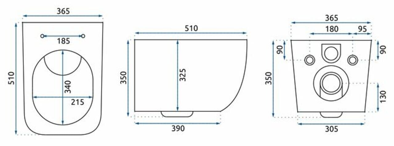 Seinapealne wc-pott Rea Martin Slim Rimless Duroplast цена и информация | WС-potid | kaup24.ee