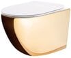 Seinapealne wc-pott Rea Carlo Flat Mini, Gold/White цена и информация | WС-potid | kaup24.ee