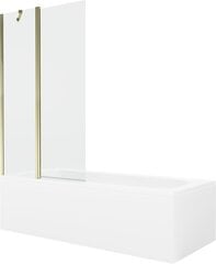 Vonia Mexen Vega su apdaila ir stiklo sienele, 180x80 cm + 100 cm, White+Gold/Transparent цена и информация | Ванны | kaup24.ee