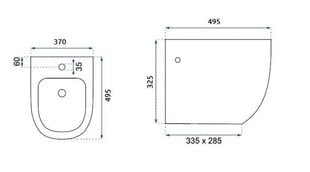 Seinale kinnitatav bidee REA Carlo Mini hind ja info | Bideed | kaup24.ee